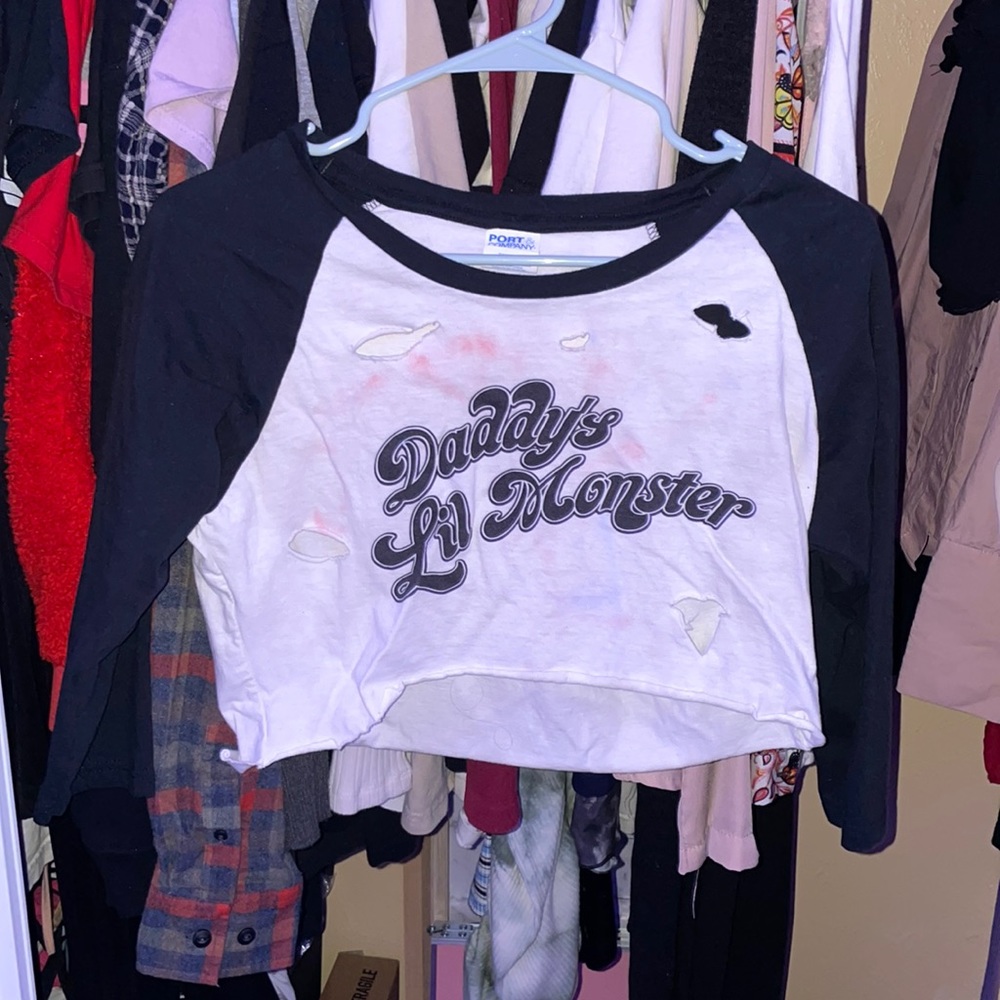 DIY harley quinn crop top